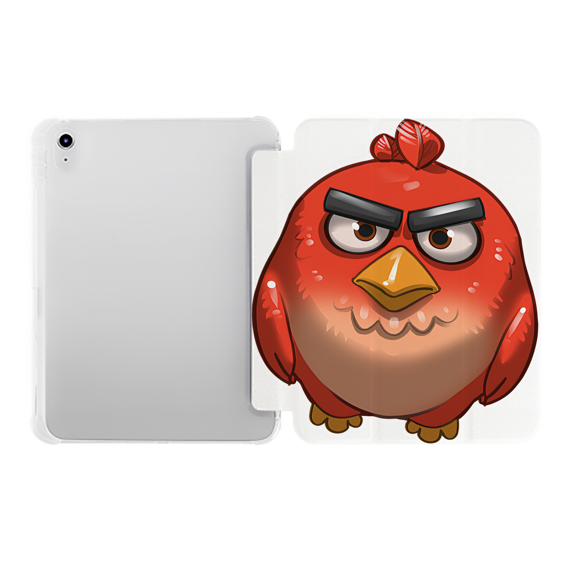 （画像用） Angry Birds アングリーバード IPad ケース ペン収納付き 三つ折りスタンド PUレザー×シリコン 対応機種9.5/10.5/10.9インチ